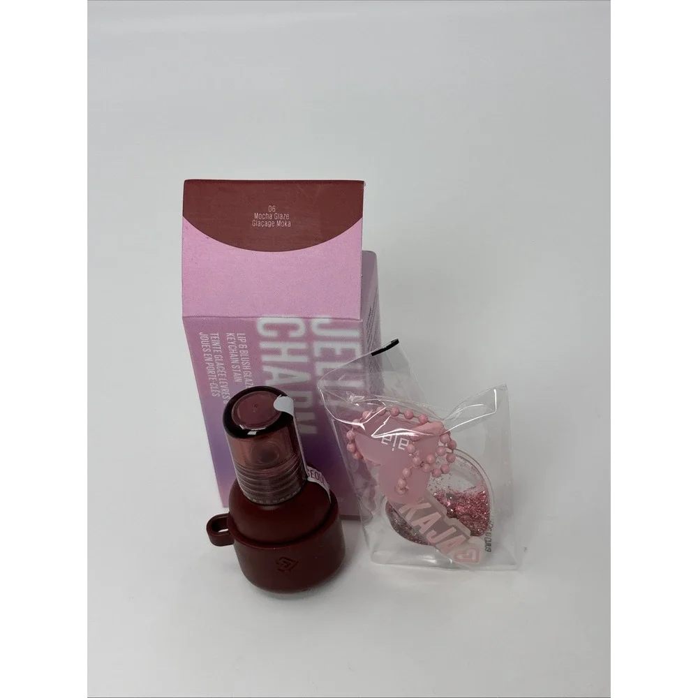 Kaja Jelly Charm Lip & Blush Glazed With Keychain #06 MOCHA GLAZE 0.17oz NEW!